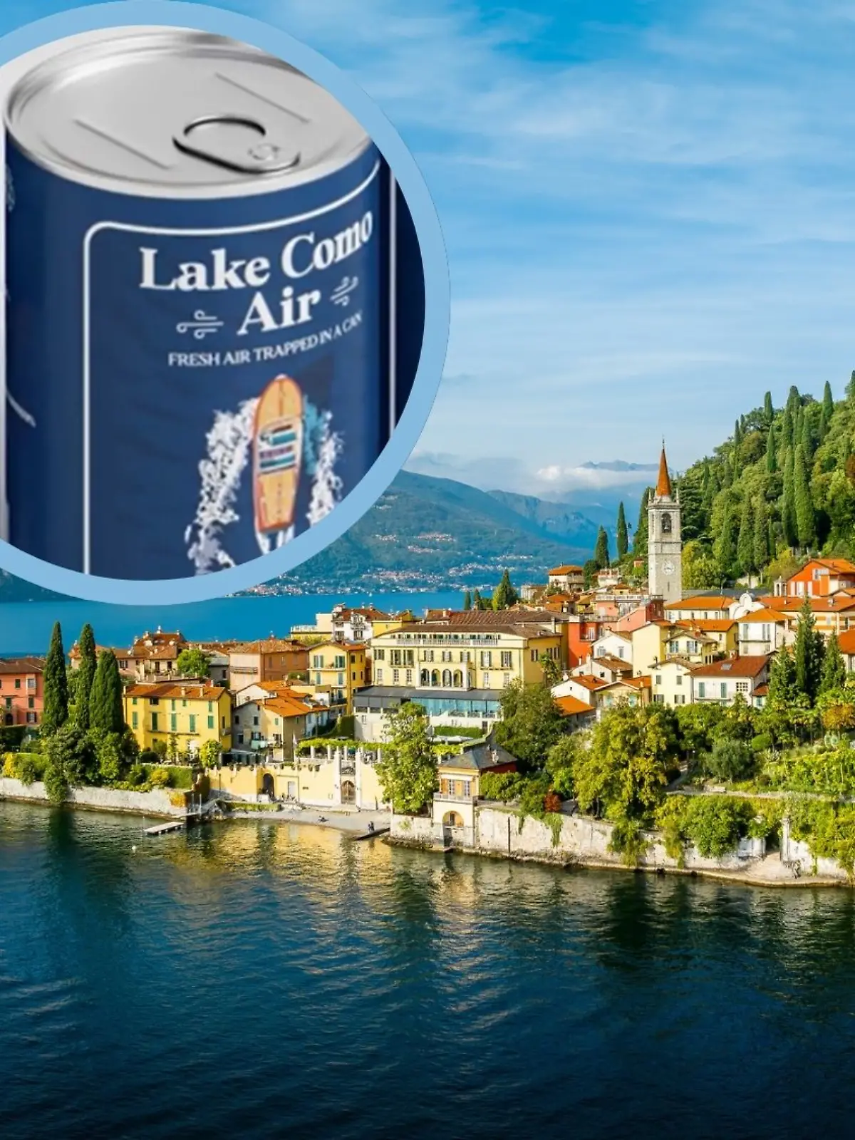 Touristen können jetzt Luft vom beliebten Comer See in Italien kaufen