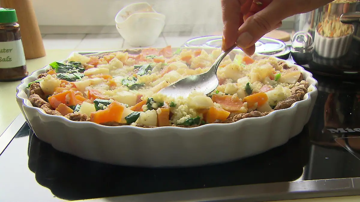 Eine Bärlauch-Quiche.