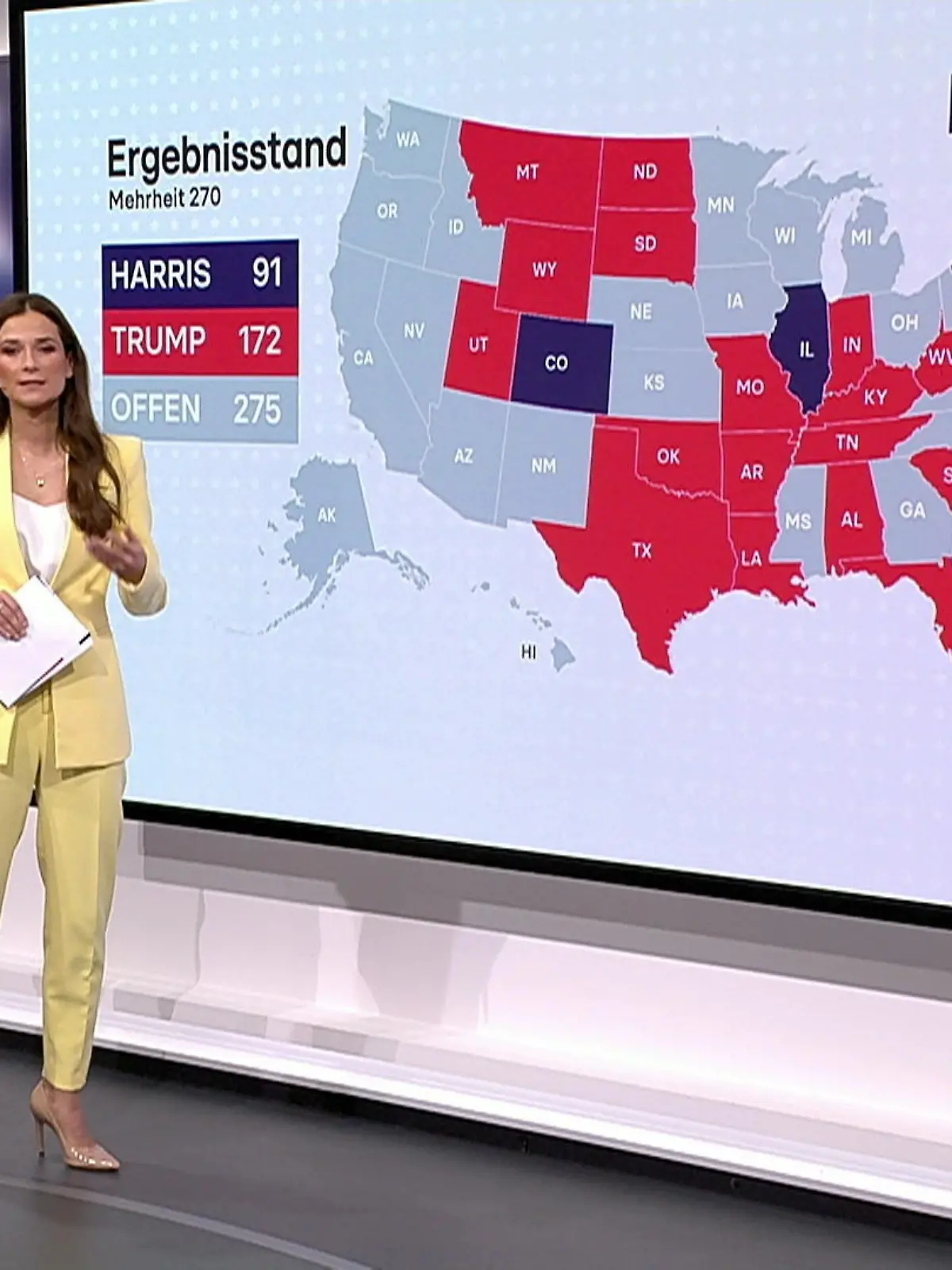 Bild zu: "Donald Trump führt, Kamala Harris holt sich Colorado"