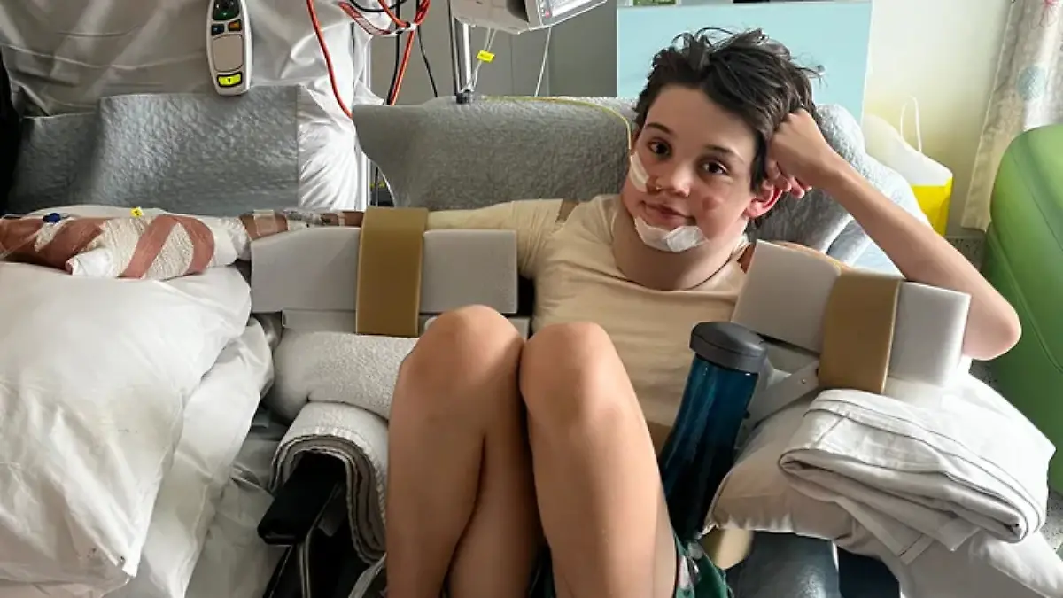 Levi Presland im Krankenhaus 