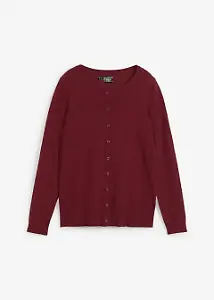 Basic Feinstrickjacke mit recycelter Baumwolle