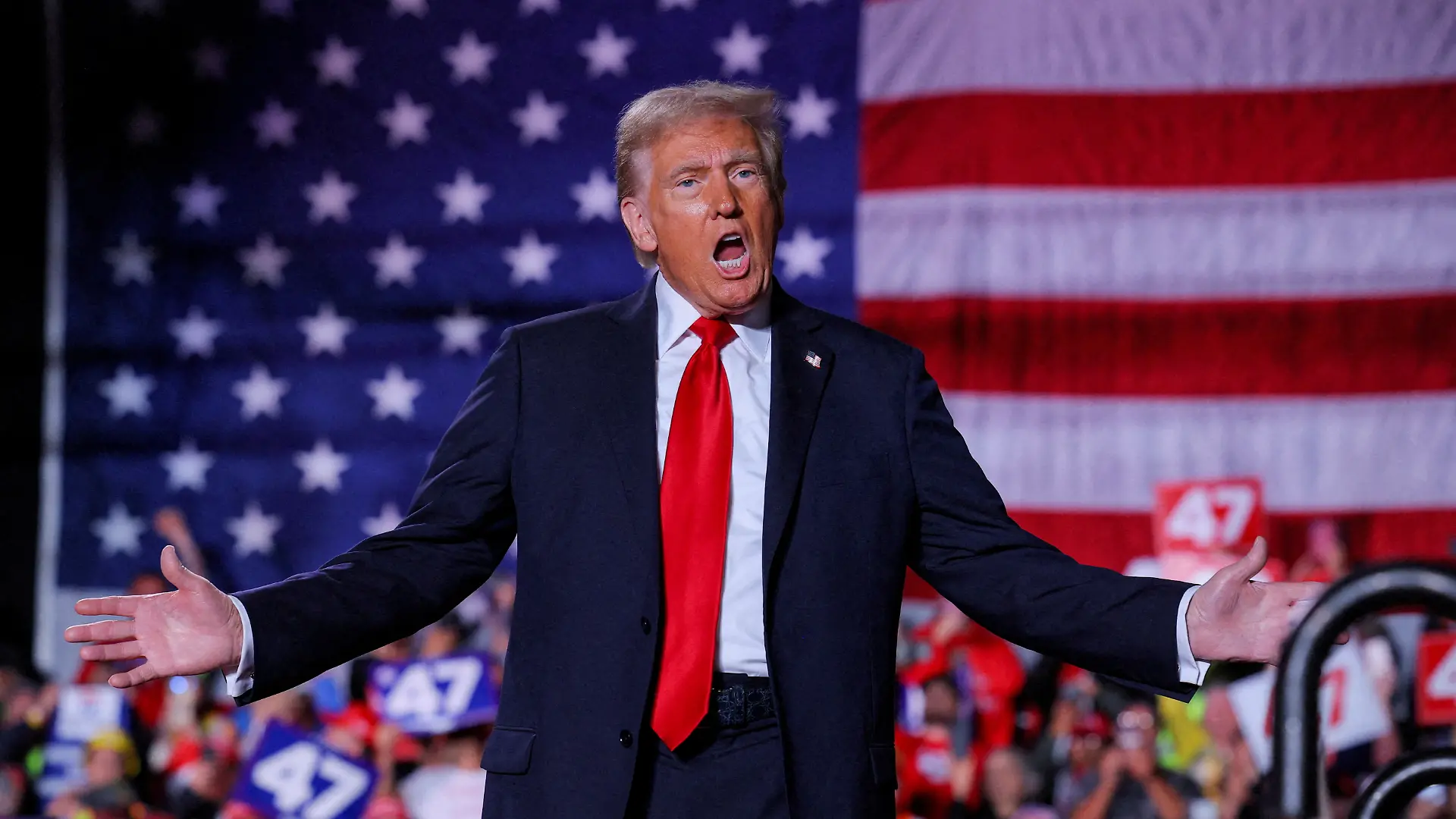 Donald Trump bei einer Wahlkampfveranstaltung in Michigan