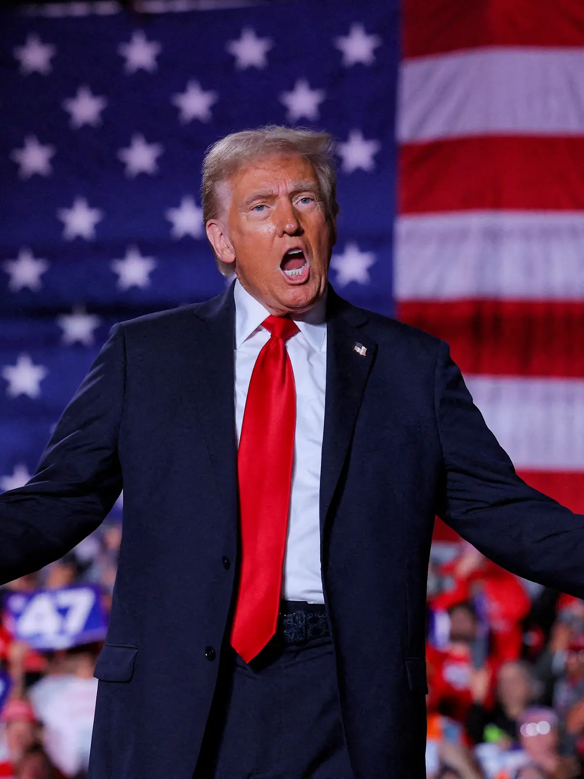 Donald Trump bei einer Wahlkampfveranstaltung in Michigan