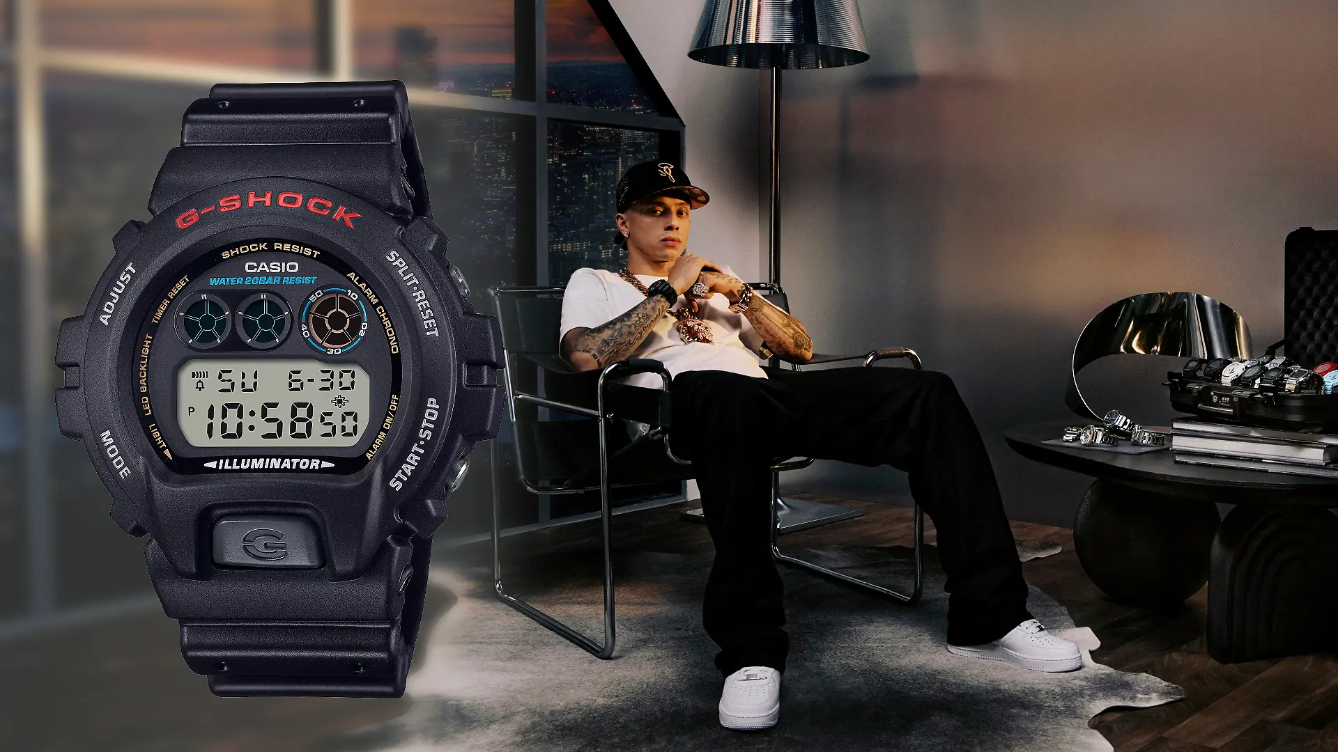 Casio-Armbanduhr G-Shock und Rapper Central Cee