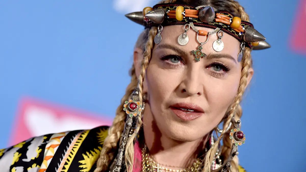 File photo dated August 20, 2018 of Madonna poses backstage at the 2018 MTV Video Music Awards Press Room at Radio City Music Hall in New York City, NY, USA. Madonnaâs upcoming Celebration tour has been postponed after the singer was hospitalized with a âserious bacterial infectionâ, according to an Instagram post from her longtime manager Guy Oseary. The tour was scheduled to kick off in Vancouver on 15 July. Photo by Lionel Hahn/ABACAPRESS.COM