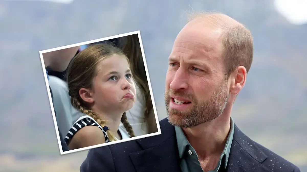Collage von Prinzessin Charlotte und Prinz William.
