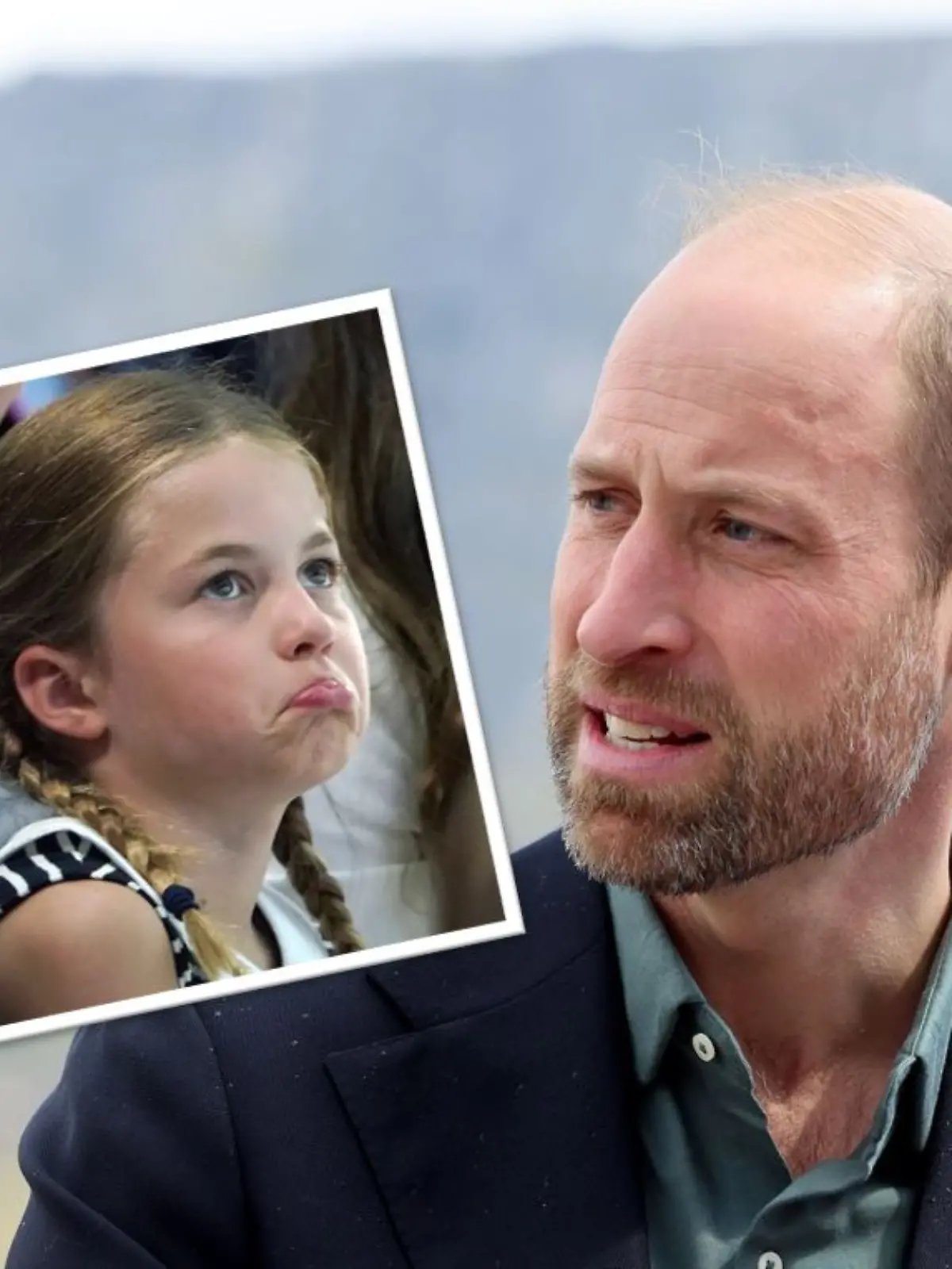 Collage von Prinzessin Charlotte und Prinz William.