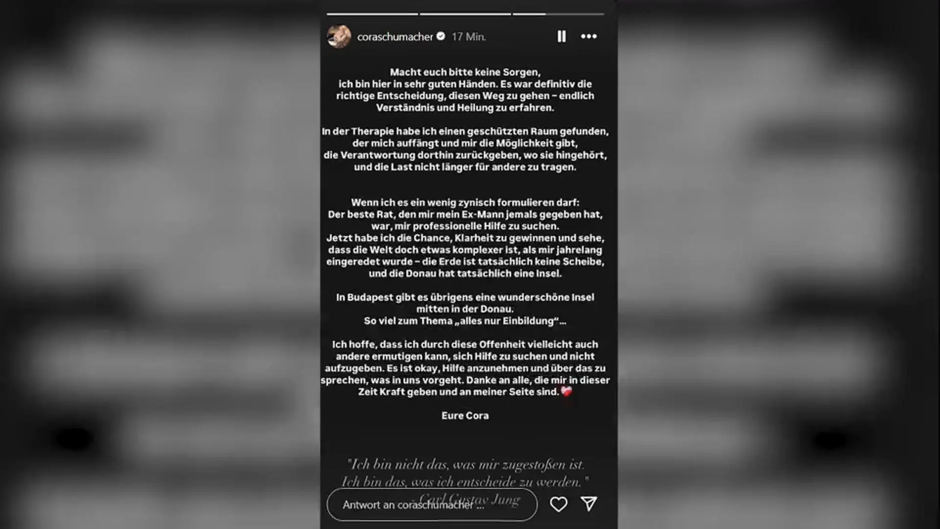 So endet Coras Statement.