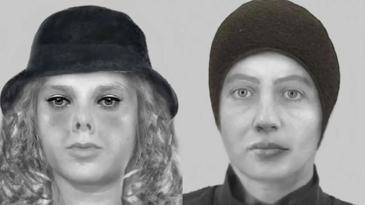Die Phantombilder der beiden Tatverdächtigen