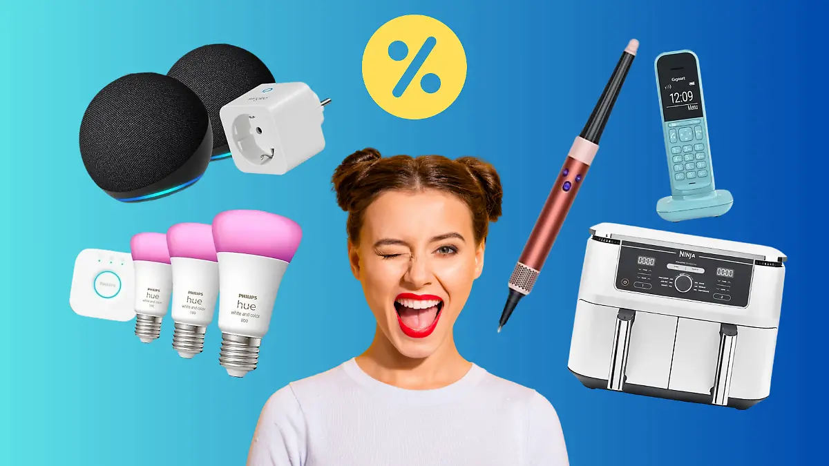 Frau mit reduzierten Produkten 