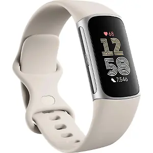 FITBIT Charge 6, Fitness Tracker, S, L, Porcelain