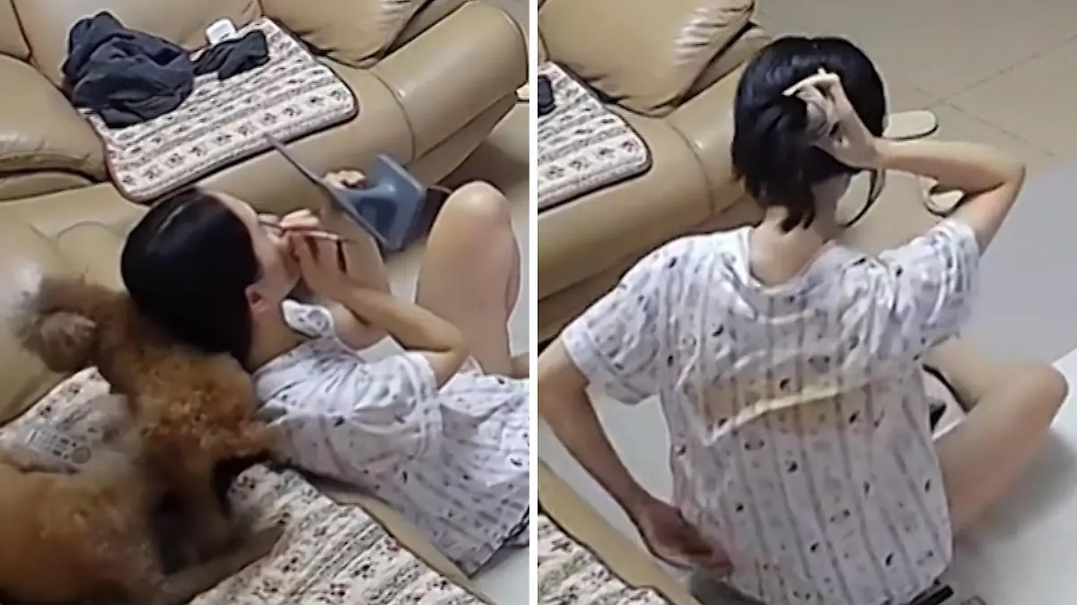 Hab’s markiert, gehört mir! Hund pieselt Frauchen an