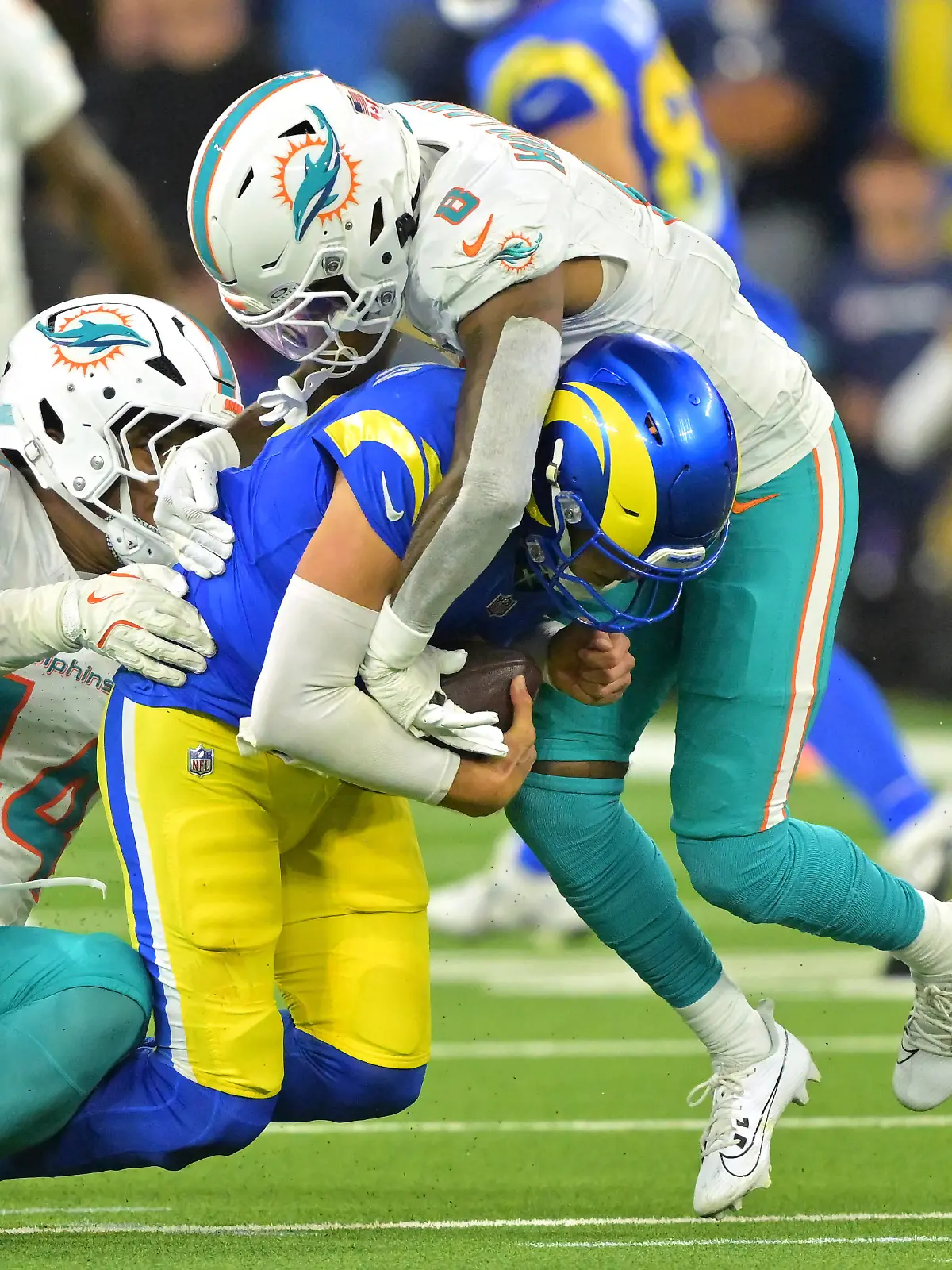 Rams-Quarterback Matthew Stafford kassierte vier Sacks.