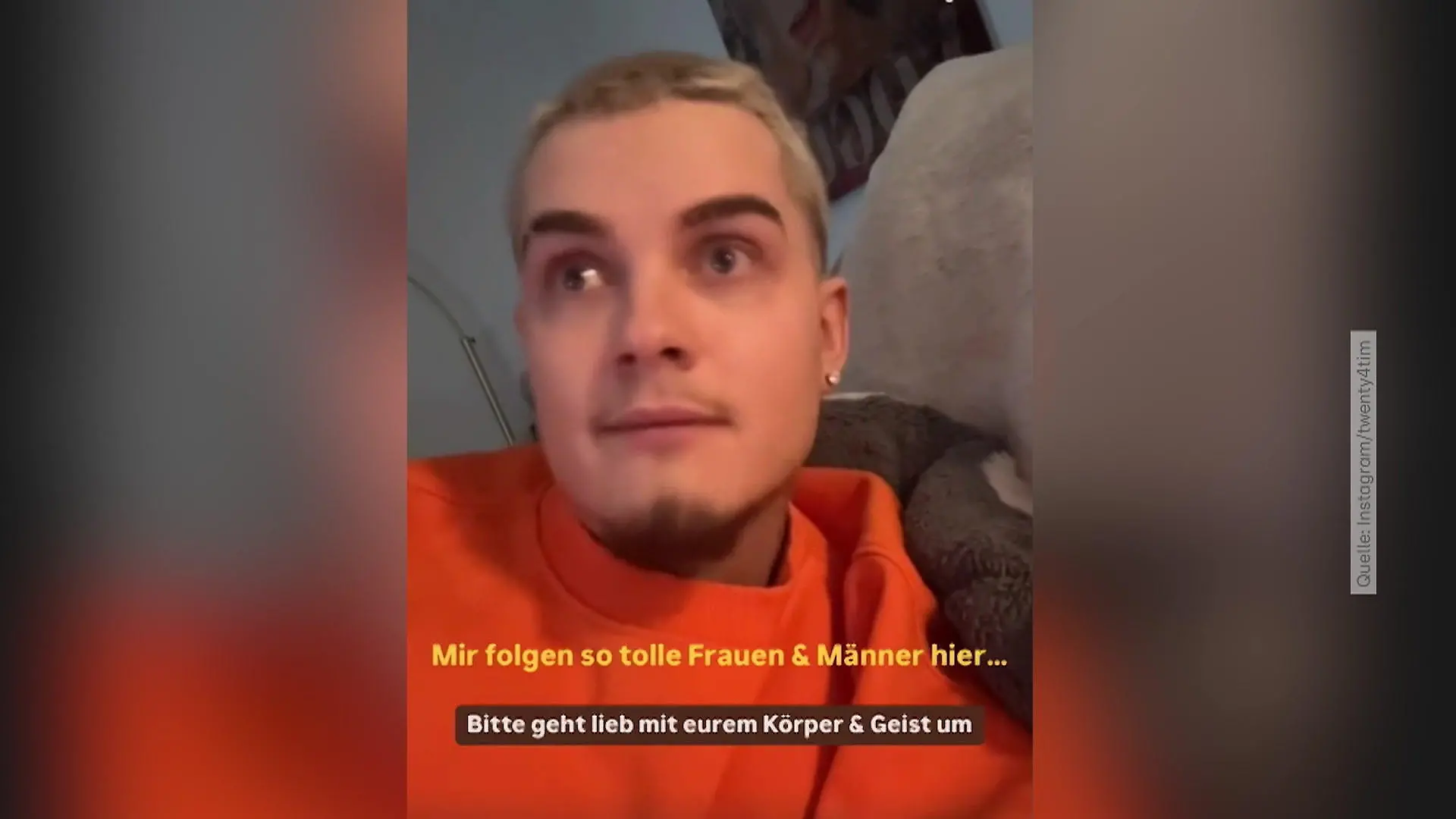„Bitte hungert niemals, nur um dünn zu sein!” Twenty4Tim wendet sich unter Tränen an seine Fans