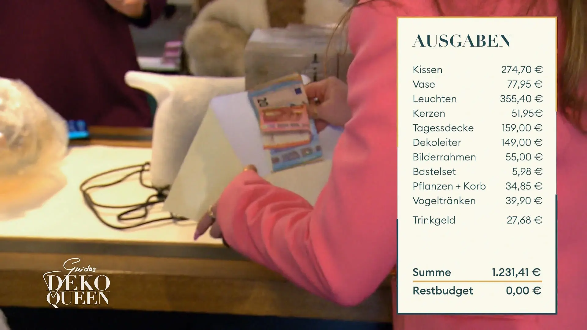 Nadines Budget neigt sich dem Ende zu Bisschen mitrechnen