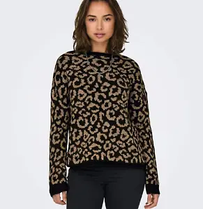 Pullover mit Leoparden-Muster