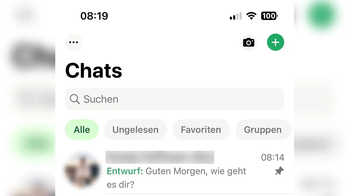 Nicht verschickte Nachrichten werden jetzt als Entwurf angezeigt.