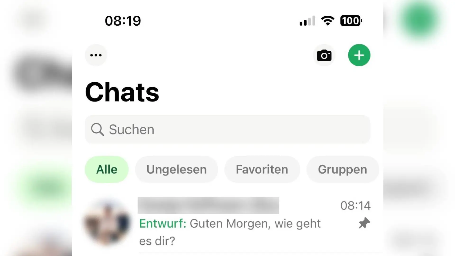 Nicht verschickte Nachrichten werden jetzt als Entwurf angezeigt.