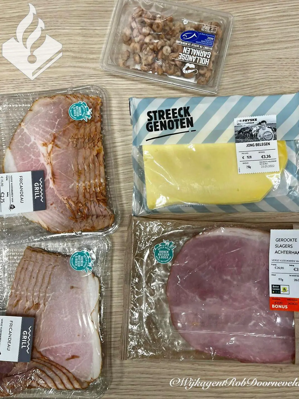 Diese Waren hat der Rentner in einem niederländischen Supermarkt geklaut.