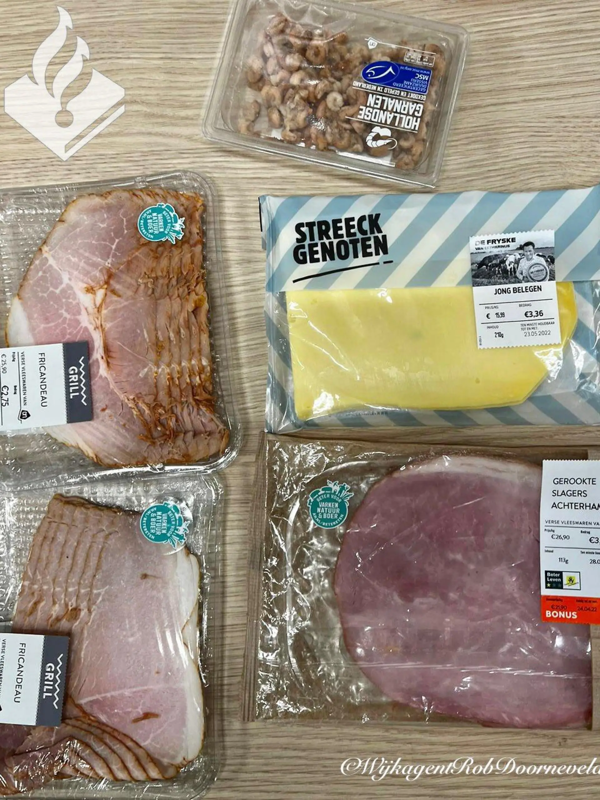 Diese Waren hat der Rentner in einem niederländischen Supermarkt geklaut.