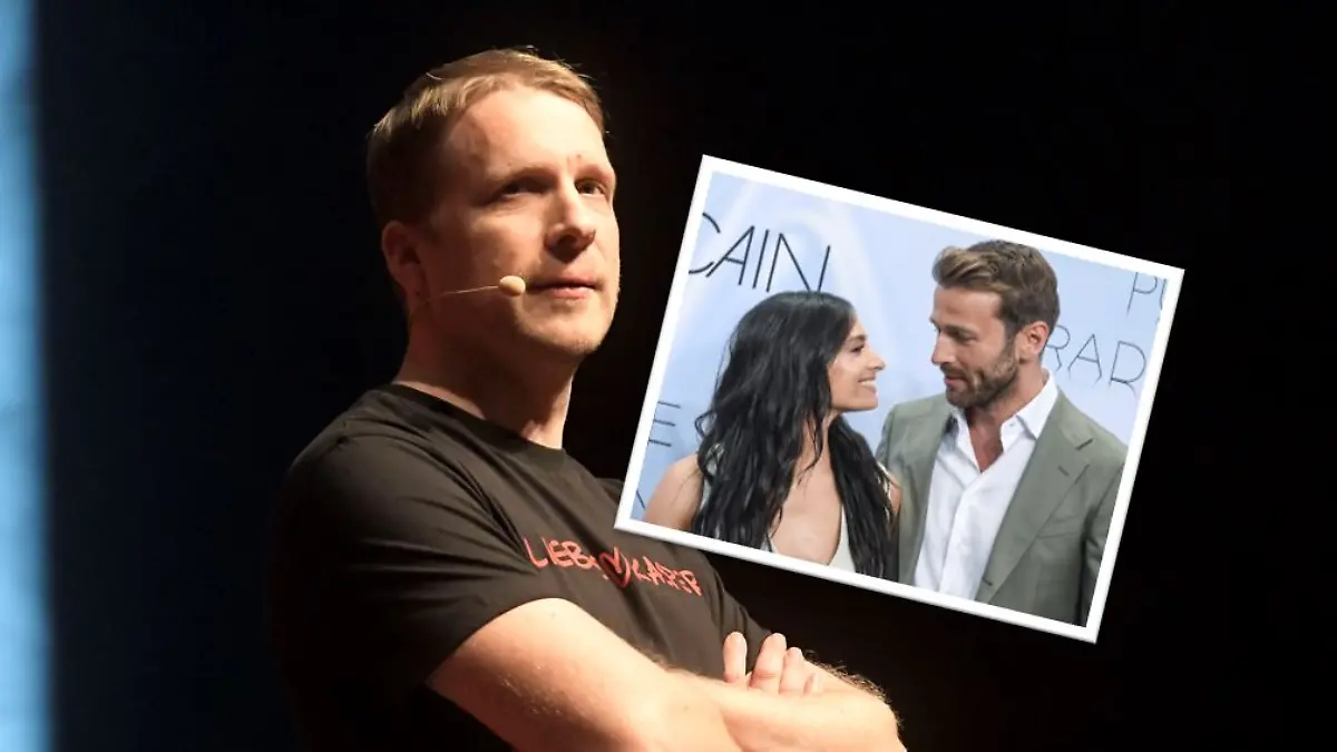 Collage von Oliver Pocher und Amira Aly und Christian Düren. 