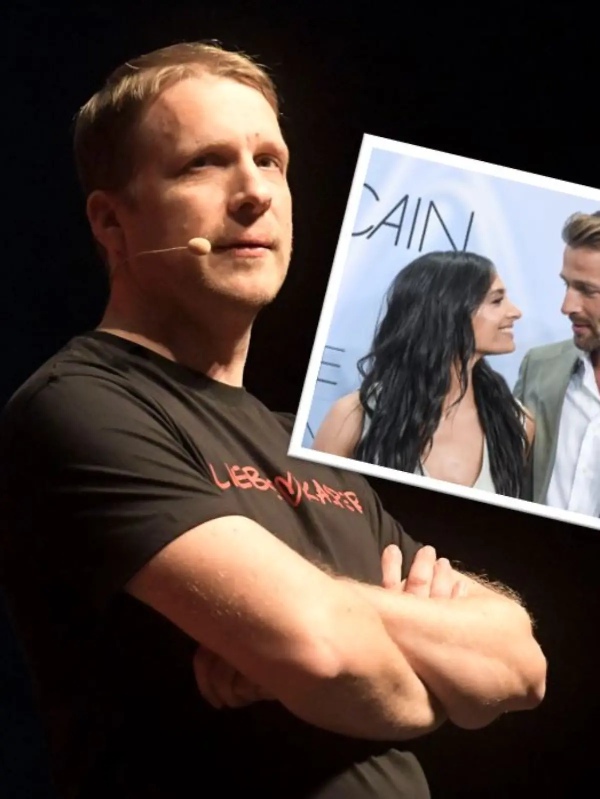 Collage von Oliver Pocher und Amira Aly und Christian Düren. 