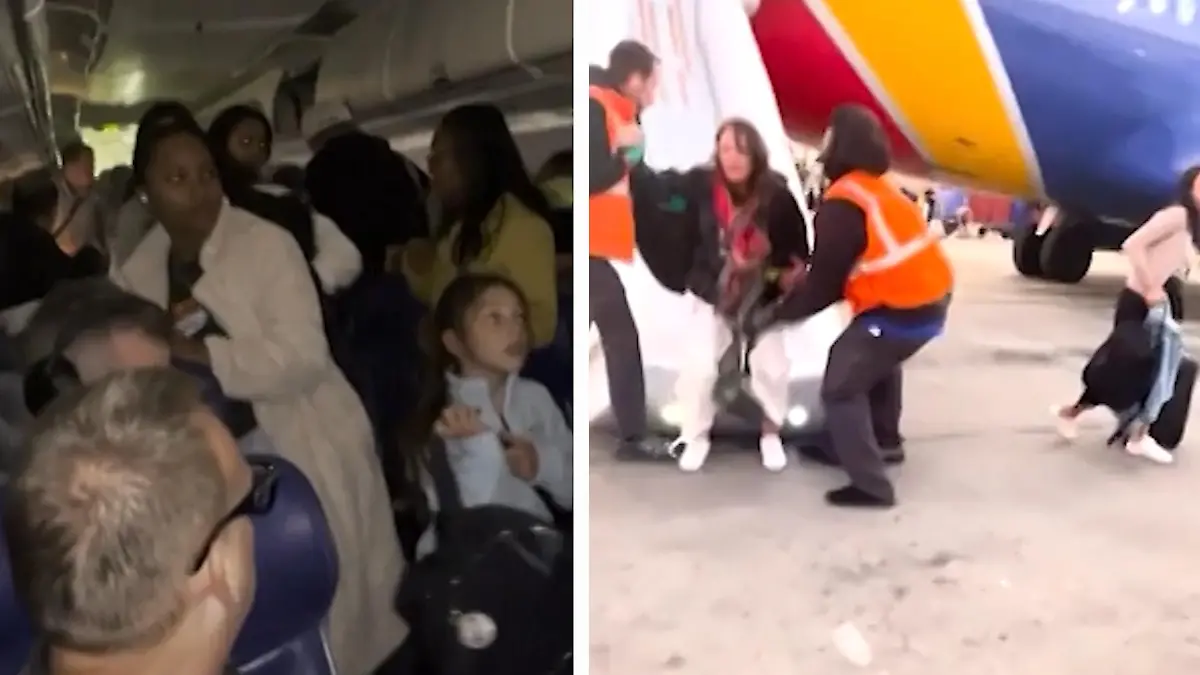 Handy-Batterie fängt Feuer! Flugzeug muss evakuiert werden Panik und Chaos an Bord