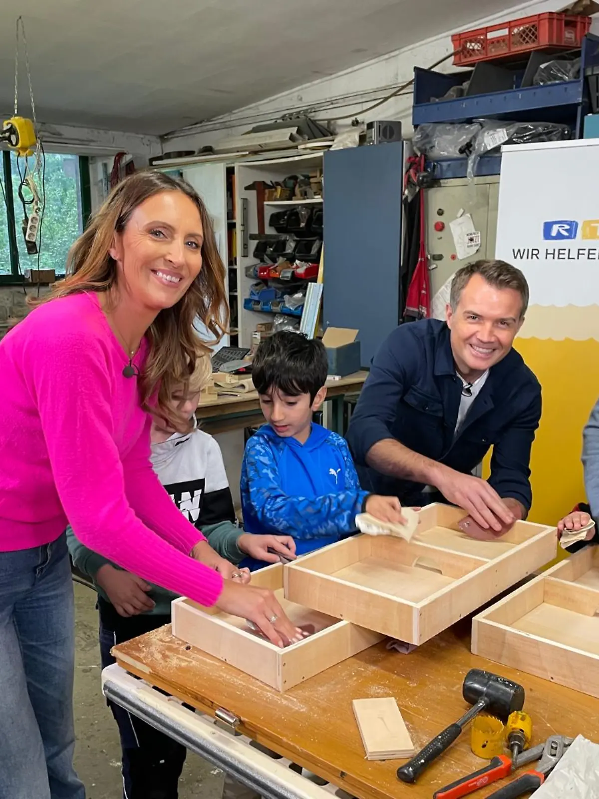 RTL – Wir helfen Kindern“ -Paten Roberta Bieling und Christopher Wittich im „kreativraum”