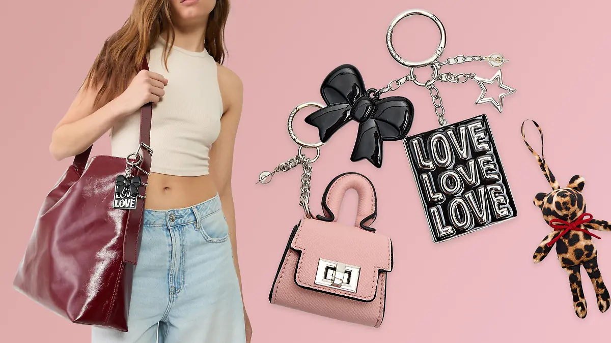 Handtaschen-Anhänger sind im Trend.