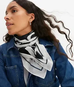 Halstuch in Schwarz-Weiß