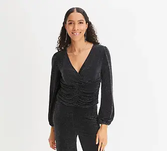 Glitzerndes Langarmshirt