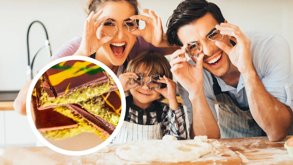 Eine Familie backt Plätzchen, Dubai-Schokolade