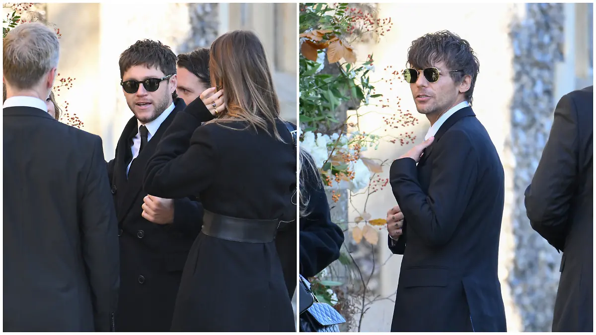 Liams Band-Kollege Niall Horan und Louis Tomlinson erscheinen beide mit Sonnenbrille.