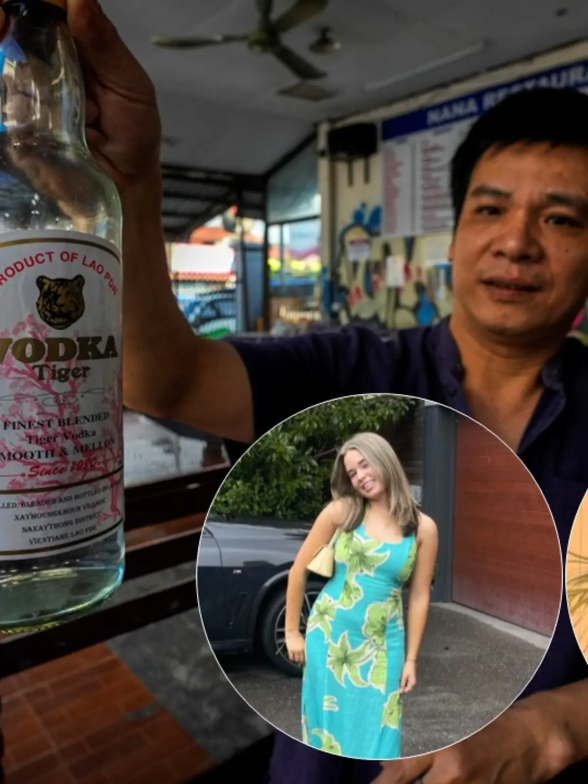 Duong Duc Toan gab Bianca Jones und Holly Bowles einen Drink.