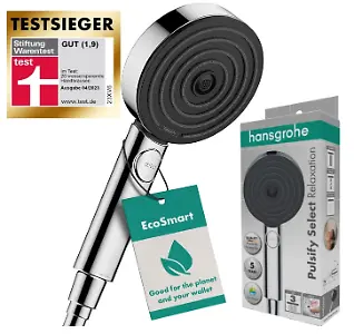 Wassersparender Duschkopf Pulsify Select S von Hansgrohe