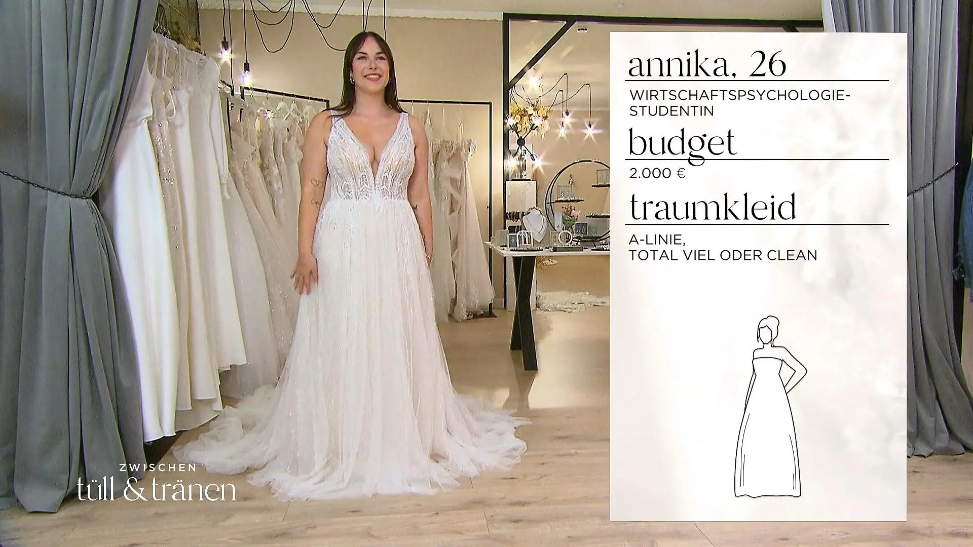 Braut Annika wird in einem besonderen Kleid heiraten "Yes to the dress!"
