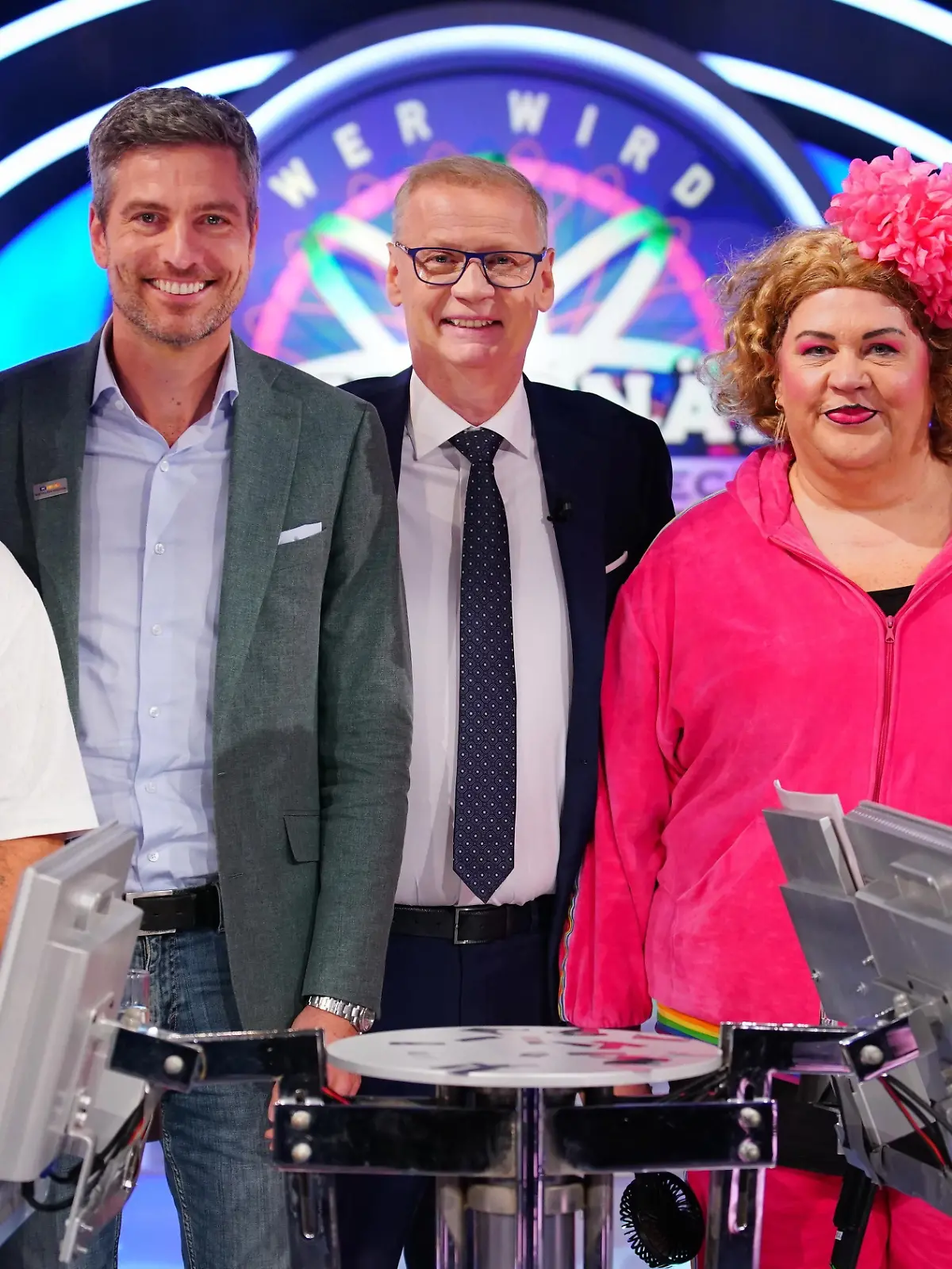 V.l.: Bushido, Ingo Zamperoni, Günther Jauch, Cindy aus Marzahn und Ralf Schmitz