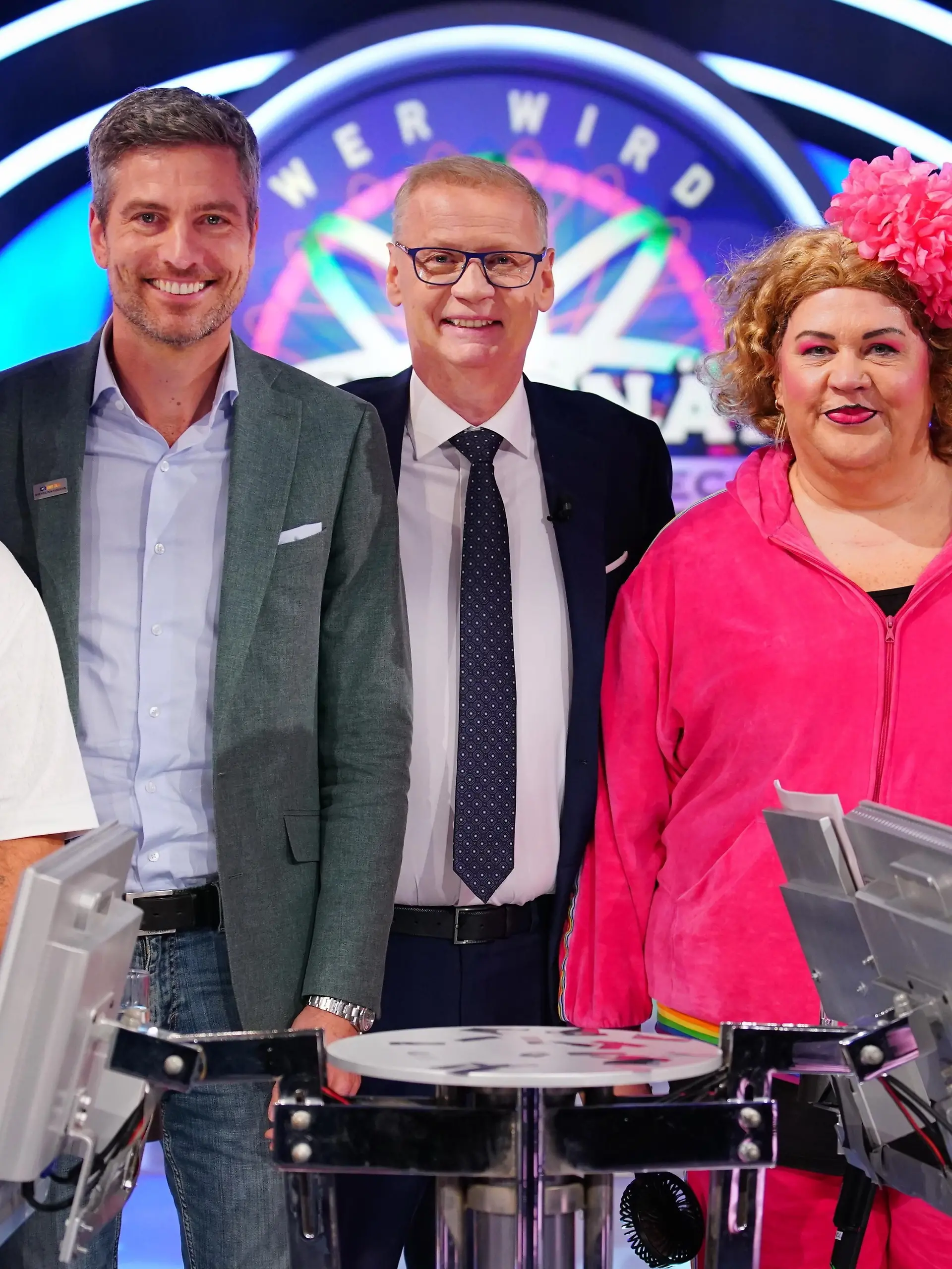 V.l.: Bushido, Ingo Zamperoni, Günther Jauch, Cindy aus Marzahn und Ralf Schmitz