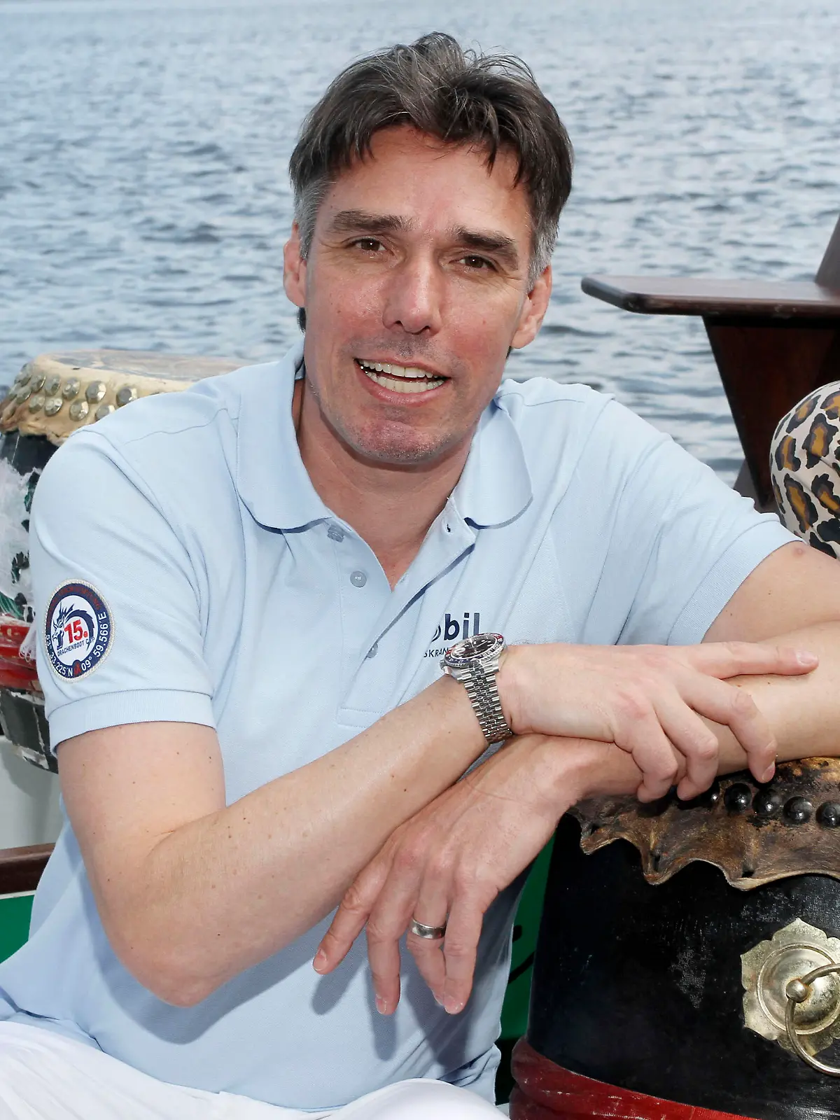 Michael Stich beim beim Drachenbootrennen 2019 der Michael Stich Stiftung auf der Alster. Hamburg, 14.06.2019