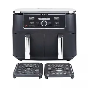 Ninja Foodi Max Dual Zone Heißluftfritteuese AF400EU, Schwarz und Silber