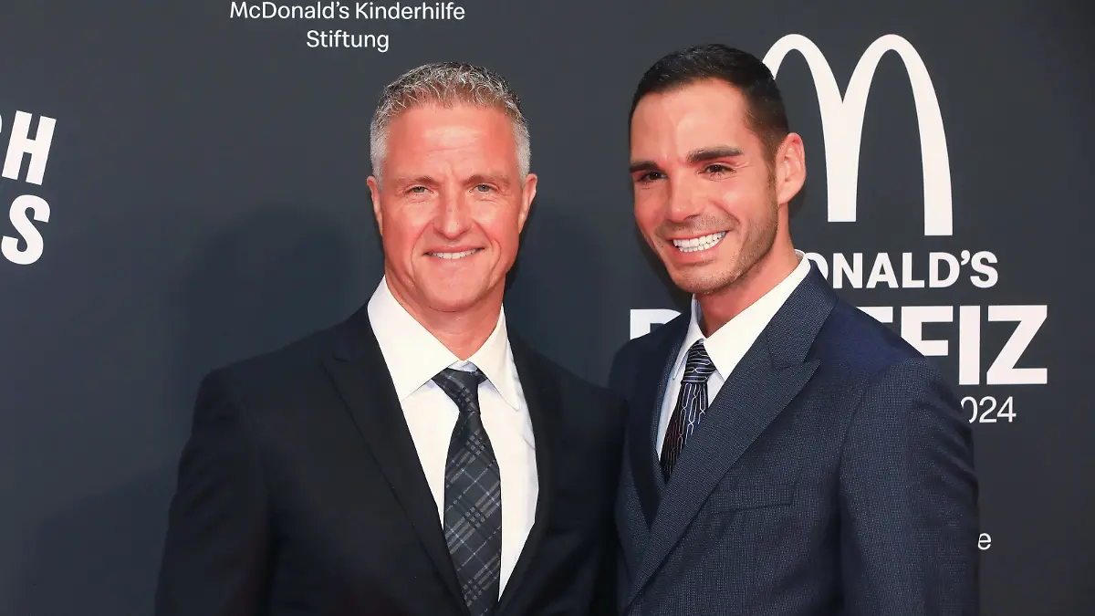 Ralf Schumacher und Etienne Bousquet-Cassagne bei der McDonalds Benefitz Gala in den Eisbach Studios in München