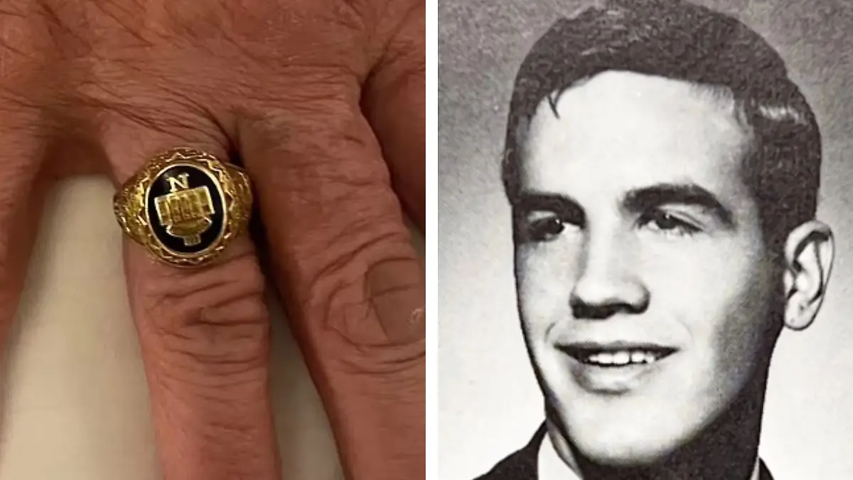 Bruce Walker auf seinem Abschlussfoto für das Jahrbuch im Jahr 1966.