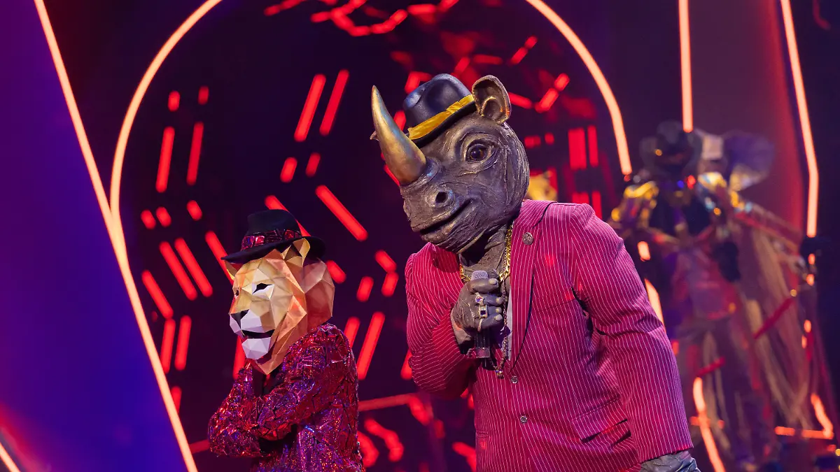 Das goldene Bling-Bling-Nashorn von „The Masked Singer”.