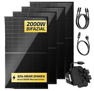 Solakon-Balkonkraftwerk 2.000 Watt bifazial
