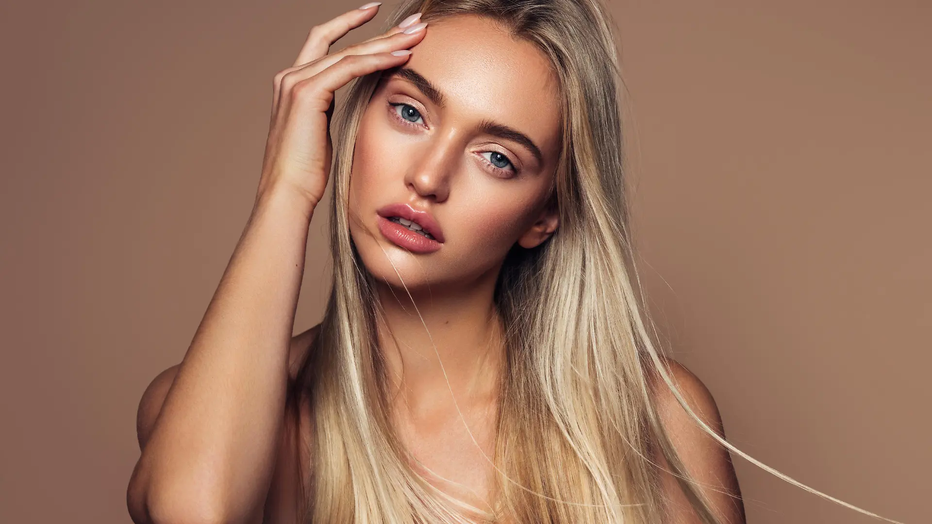 Portrait of a beautiful woman with natural make-up
