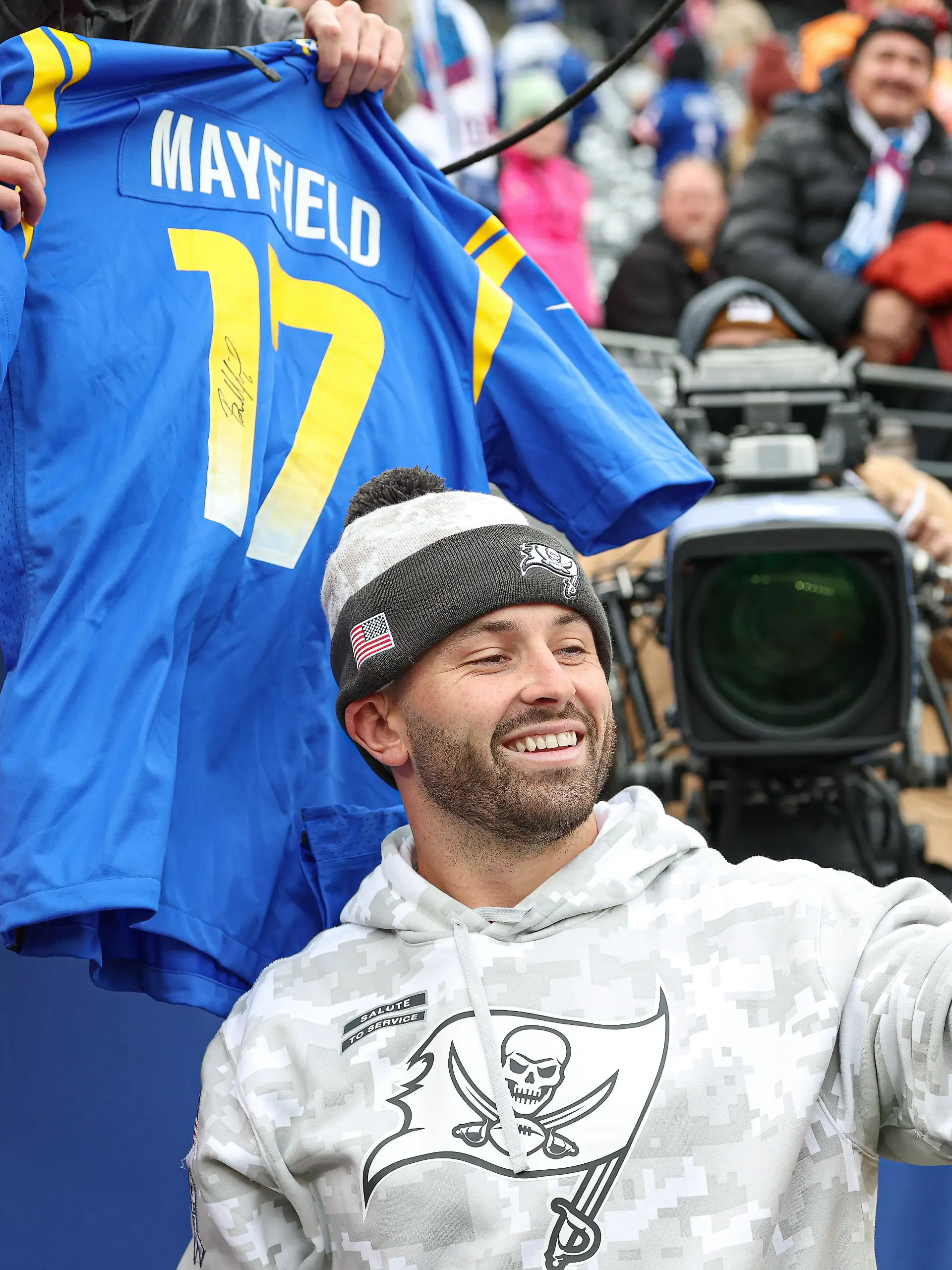 Bild zu: "NFL-Star Baker Mayfield verklagt eigenen Vater "