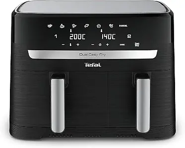 Tefal EY901N Dual Easy Fry Essential Doppel-Heißluftfritteuse 