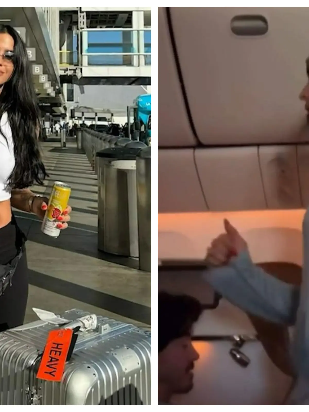 Die mexikanische Influencerin Barbara de Regil ist mit ihrem Mann auf einem Langstreckenflug - und macht Sport.