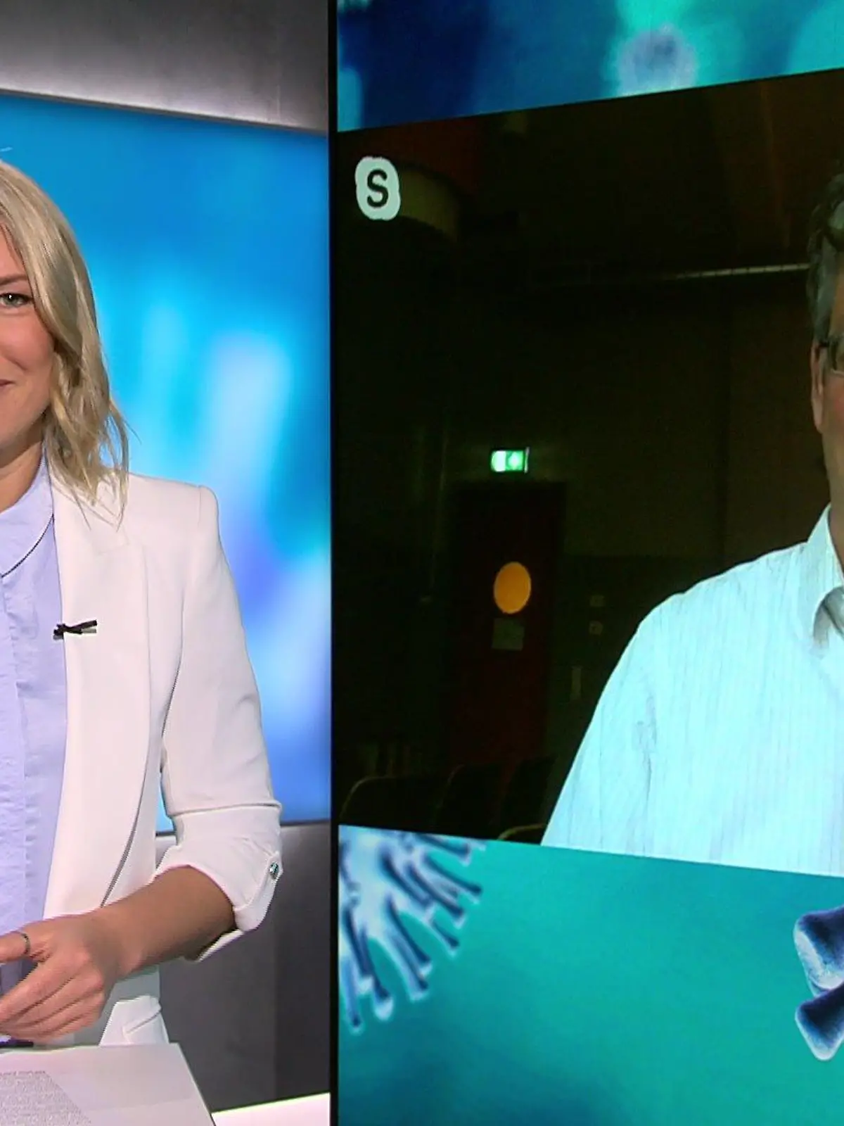 Vivian Bahlmann spricht mit Prof. Timo Ulrichs