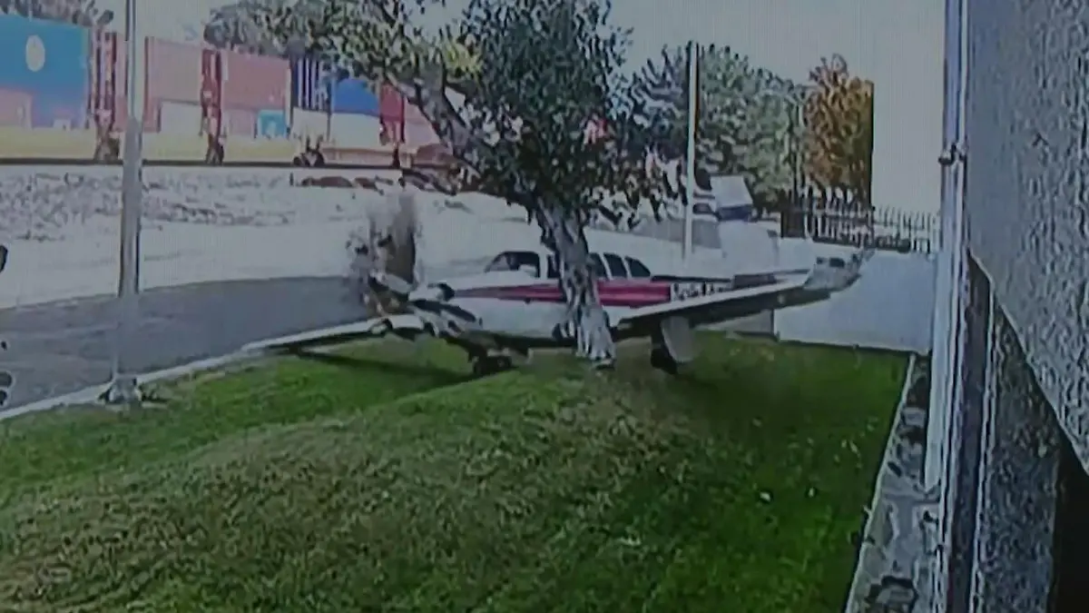 Notlandung mitten im Wohngebiet! Flieger kracht in Baum Pilot schafft es nicht mehr zum Flughafen